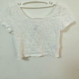 H&M white Crop top